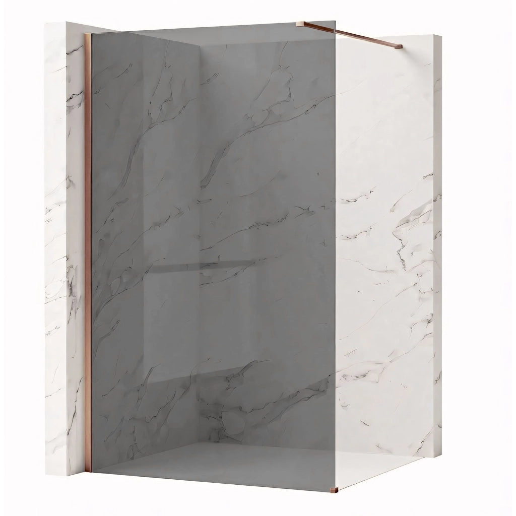 Parete Doccia Rea Flexi Grey / Brush Copper 120