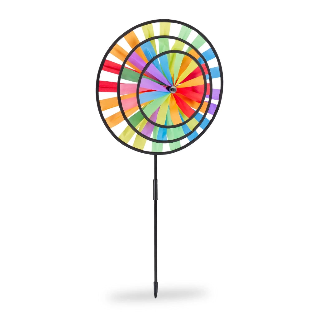 Mulino a vento decorativo arcobaleno giardino balcone 73,5 x 35,5 x 15 cm in plastica multicolore 13_0004832
