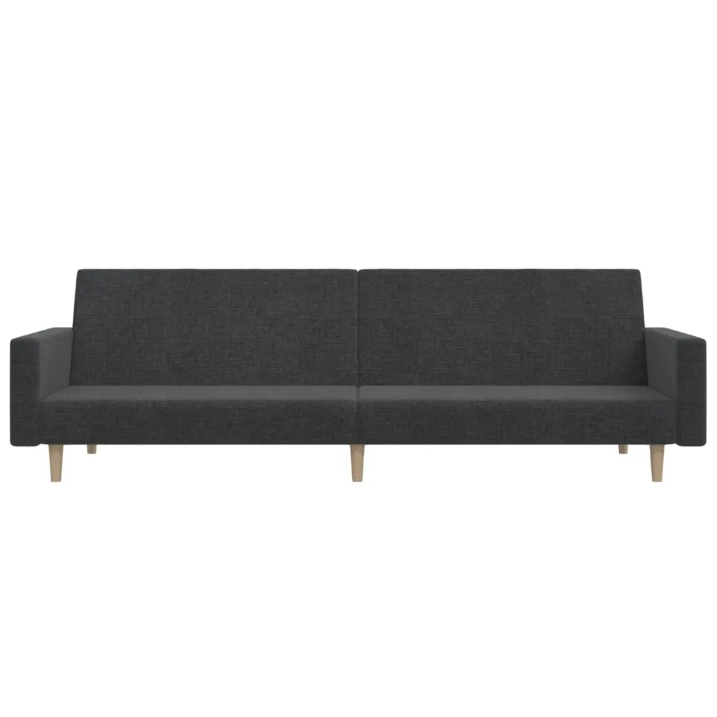 Divano Letto a 2 Posti Grigio Scuro in Tessuto 375728