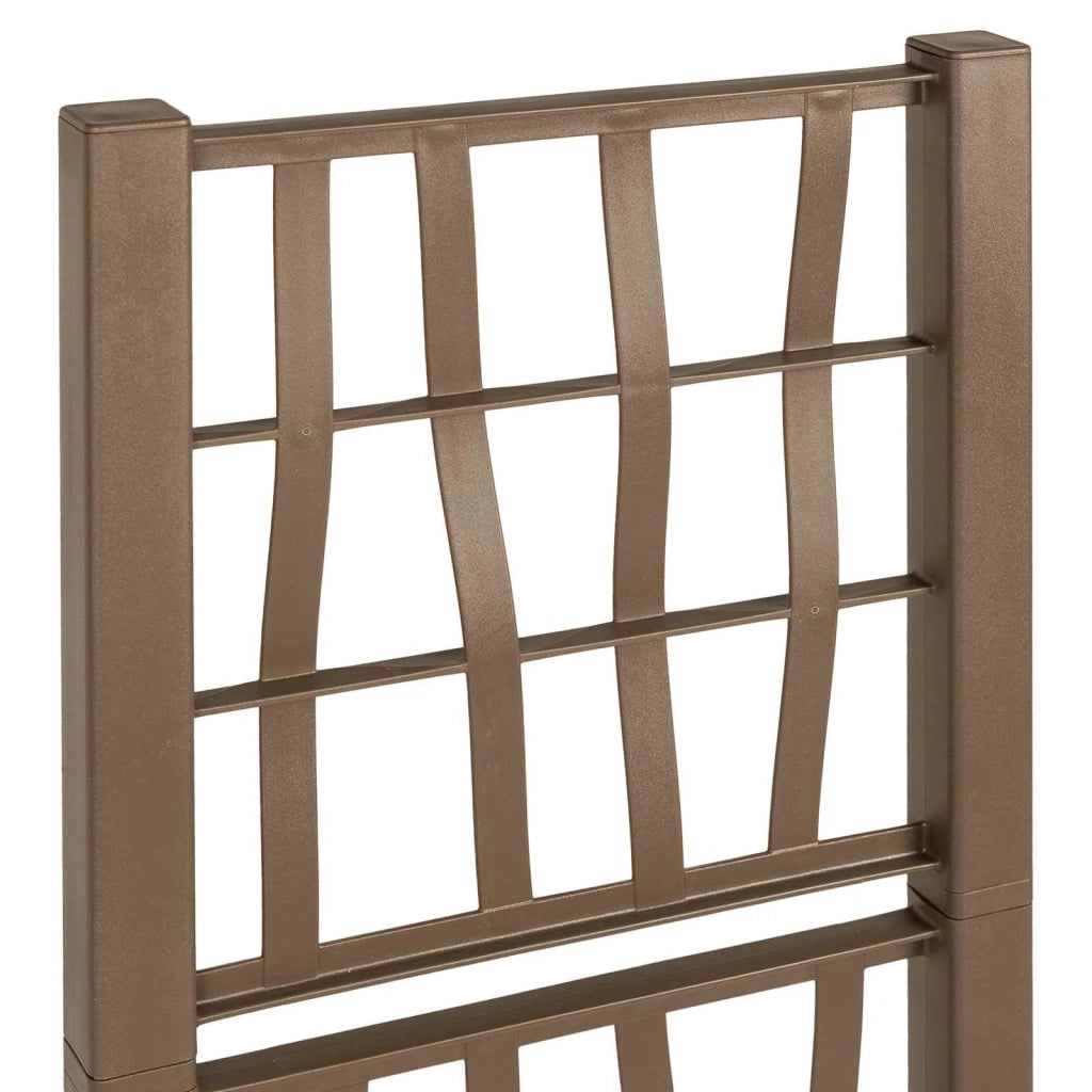 Fioriere | Cassetta per fiori | Vaso da Giardino con Trellis Marrone 36 x 36 x 140 cm PP