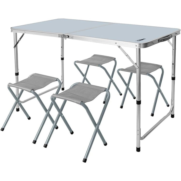 Topex 63-159 set da campeggio - - tavolo e 4 sgabelli ripiegabil
