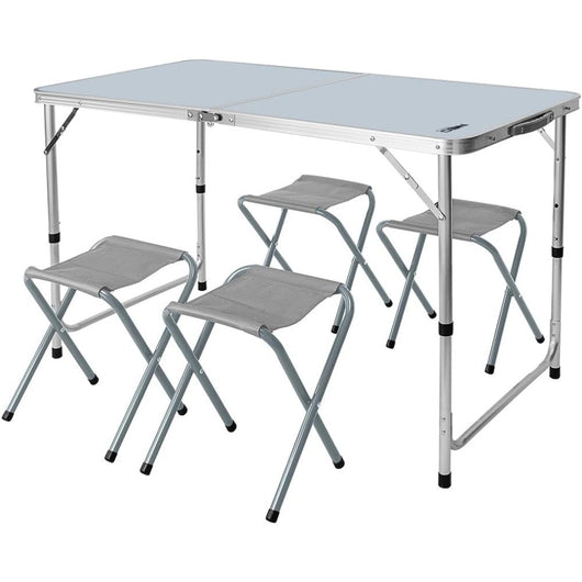 Topex 63-159 set da campeggio - - tavolo e 4 sgabelli ripiegabil