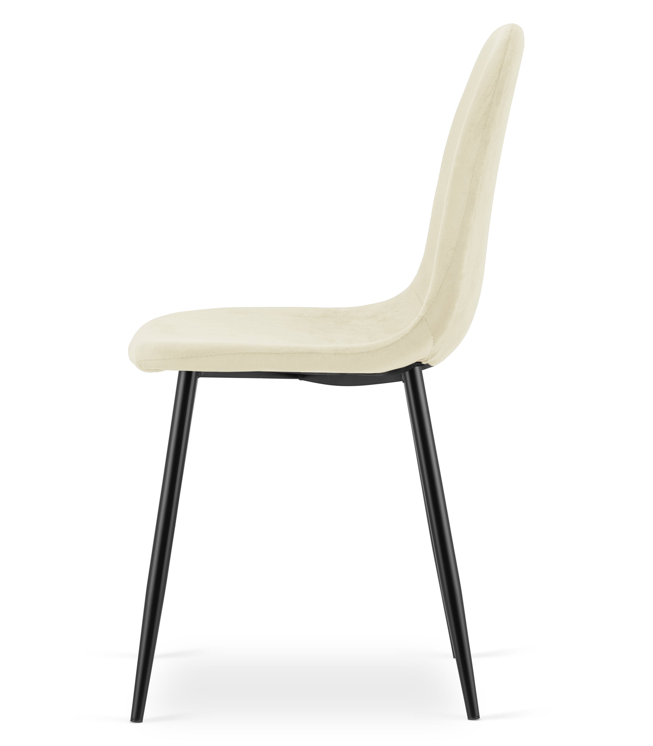 Sedia VALORA COMO - Ergonomica in velluto beige per soggiorno x 4