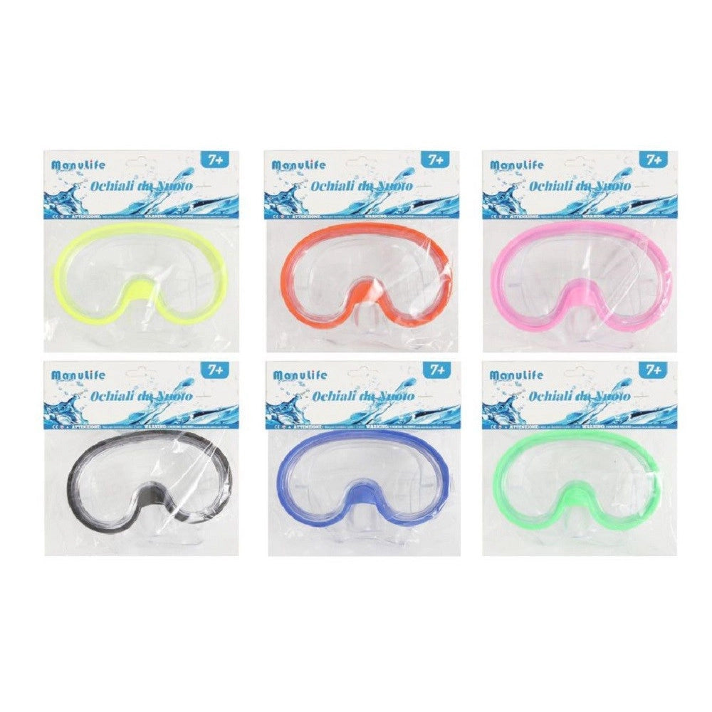 Trade Shop - Maschera Da Nuoto Mare Sub Spiaggia Estate Snorkling 16x10cm Colori Vari 605416 -