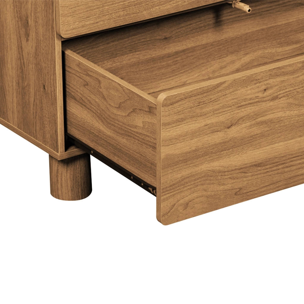 Armadio guardaroba effetto legno 2 ante, 2 cassetti e 1 appendiabiti,