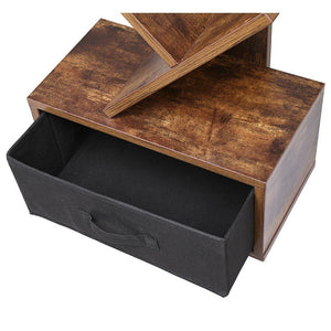 Libreria Design Moderno Industriale Scaffale 10 Ripiani con Cassetto Tessuto