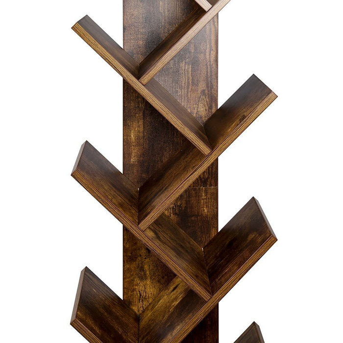 Libreria Design Moderno Industriale Scaffale 10 Ripiani con Cassetto Tessuto