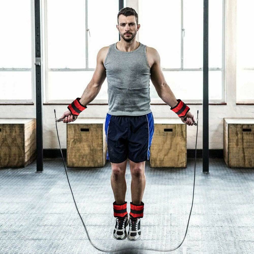 Set 4 Pesi Polsi e Caviglie 2 kg + 1 kg Allenamento Palestra Aerobica Fitness