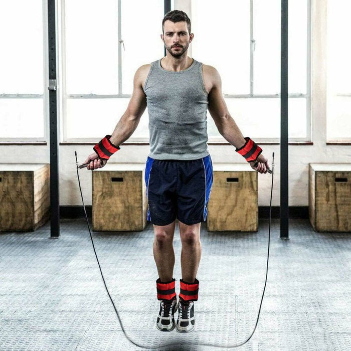 Set 4 Pesi Polsi e Caviglie 2 kg + 1 kg Allenamento Palestra Aerobica Fitness