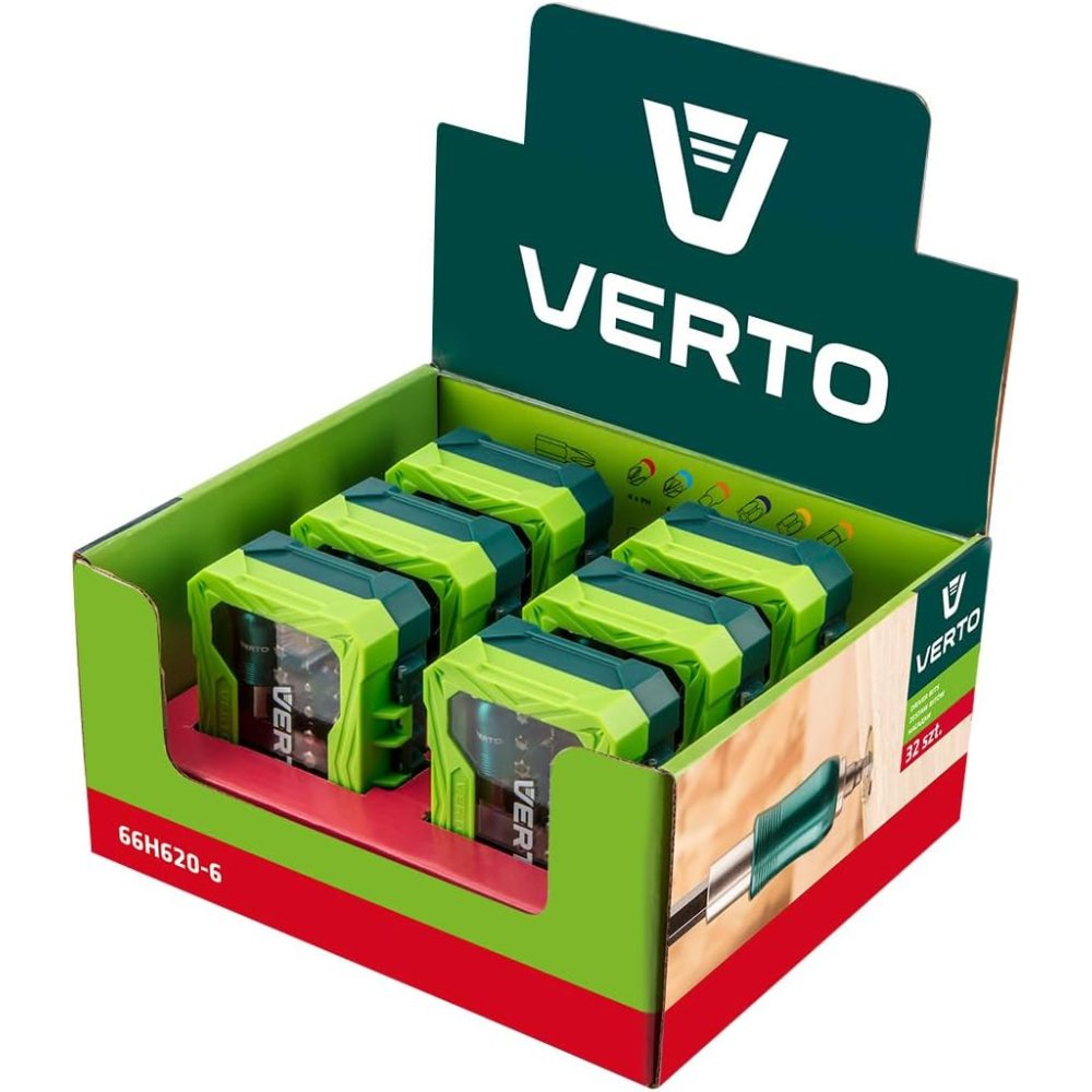 Topex 66h620-6 display box 6 x 6 6h620 (set di inserti giravit ds