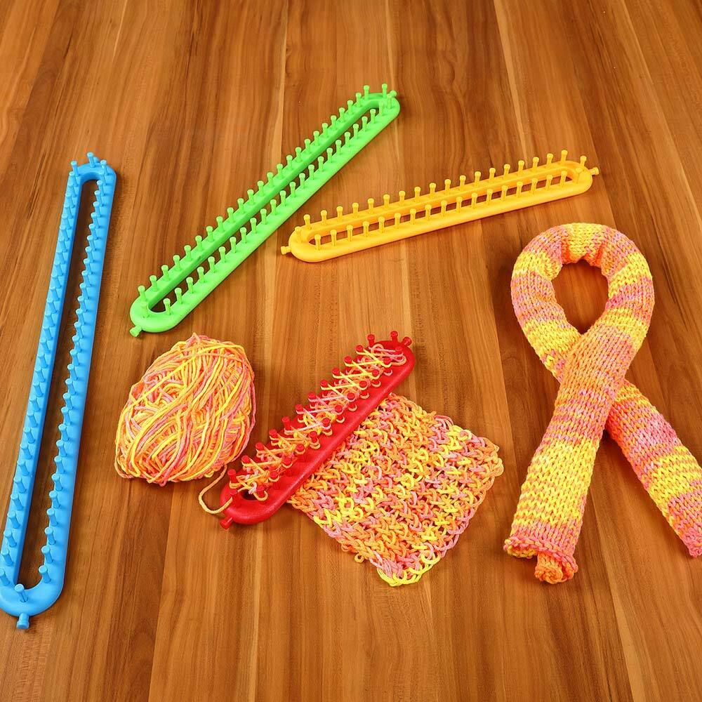 Set Telaio Maglia Uncinetti 4pz + Accessori Ferri Ago Unicnetto Sciarpa Guanti