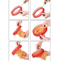 Set Telaio Maglia Uncinetti Circolare 4pz Accessori Ferri Ago Unicnetto Cappelli