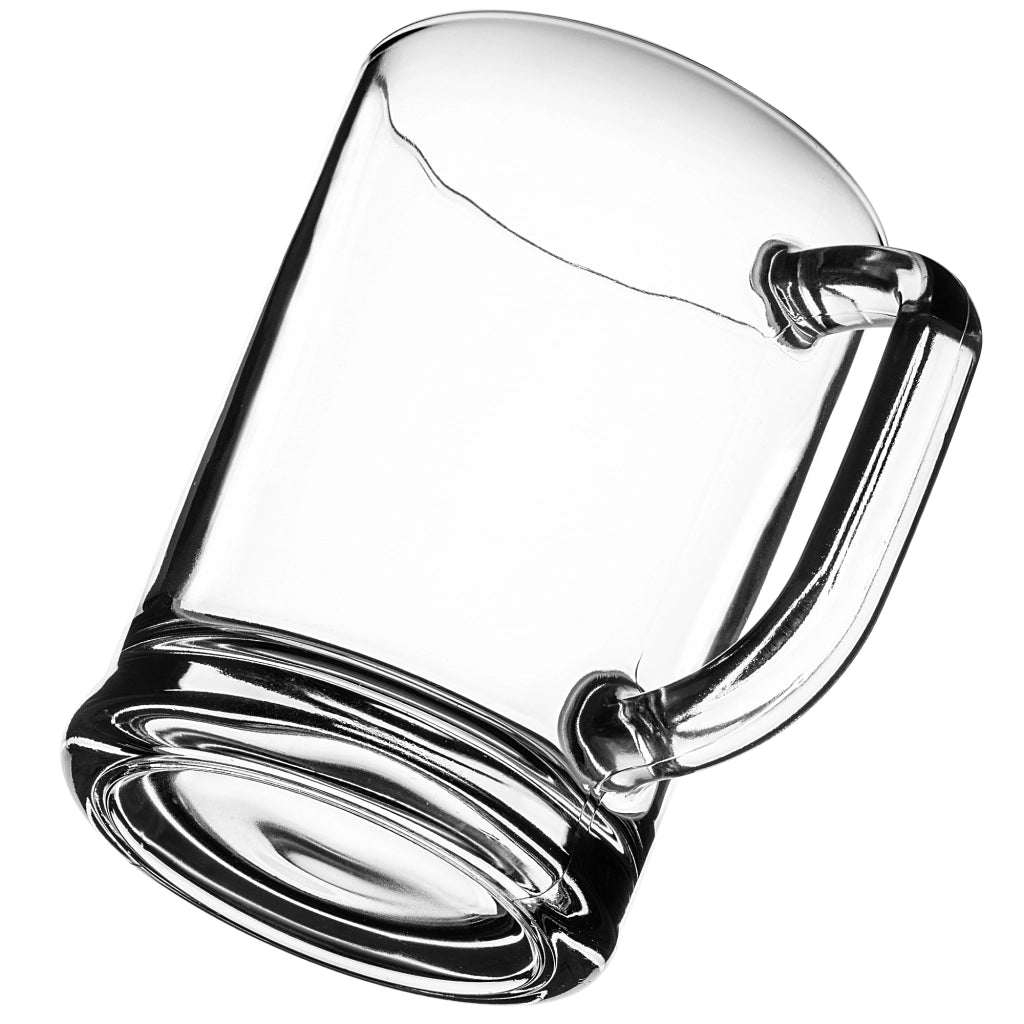 Boccale da birra KADAX 400 ml 0,4 l con manico, in vetro spesso, ideale come regalo.