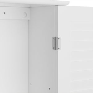 Mobile Mobiletto Bagno Parete Armadio Armadietto Legno Mdf Bianco 40 x 16 x 60cm