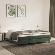 Materasso a Molle Insacchettate Rigidità Media Verde Scuro 160x200x20 cm in Velluto 347831