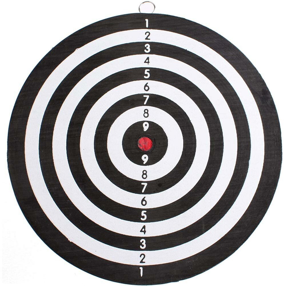 Gioco Tirassegno Tiro al Bersaglio con 2 Freccette Dart Board Sport Game 24cm