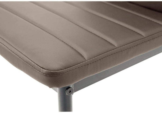 Set 4 Sedie Moderne sala Pranzo Salotto Cucina Seduta Imbottita Ecopelle Tortora