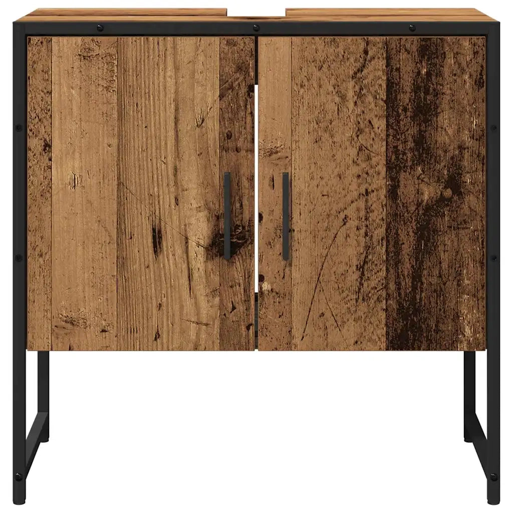 vidaXL Set di mobili per il bagno 2 pcs Marrone 60 x 33 x 60 cm