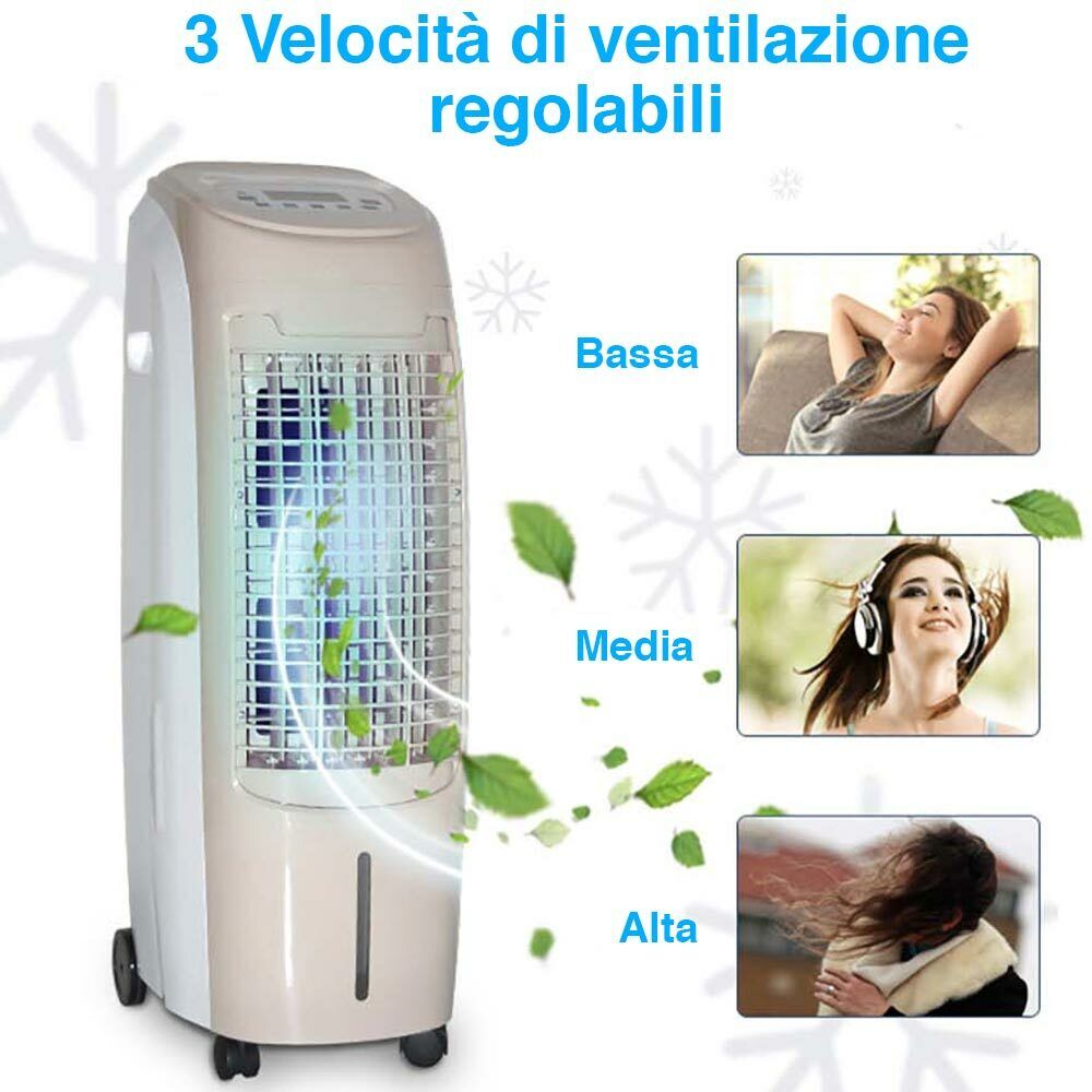 Raffrescatore Ventilatore Umidificatore Evaporativo Purificatore Aria 100W Acqua