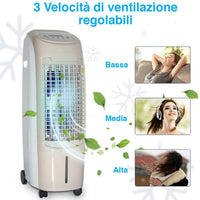 Raffrescatore Ventilatore Umidificatore Evaporativo Purificatore Aria 100W Acqua
