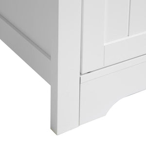 Mobiletto Armadietto Bagno 2 Ante Mobile Armadio in Legno MDF Bianco 60x30x80cm