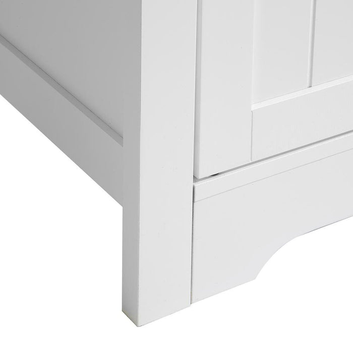 Mobiletto Armadietto Bagno 2 Ante Mobile Armadio in Legno MDF Bianco 60x30x80cm