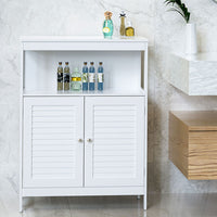 Mobiletto Mobile Armadietto Bagno 2 Ante Arredamento MDF Dimensioni 60x30x80 cm