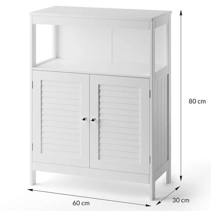 Mobiletto Mobile Armadietto Bagno 2 Ante Arredamento MDF Dimensioni 60x30x80 cm