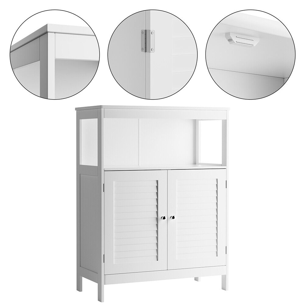 Mobiletto Mobile Armadietto Bagno 2 Ante Arredamento MDF Dimensioni 60x30x80 cm