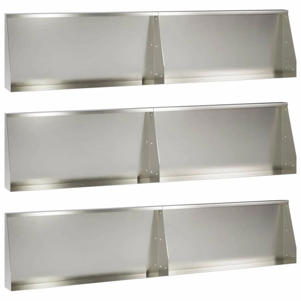 Muro di contenimento 6 pz 100 x 12 x 30 cm Acciaio Inox Argento 3449118