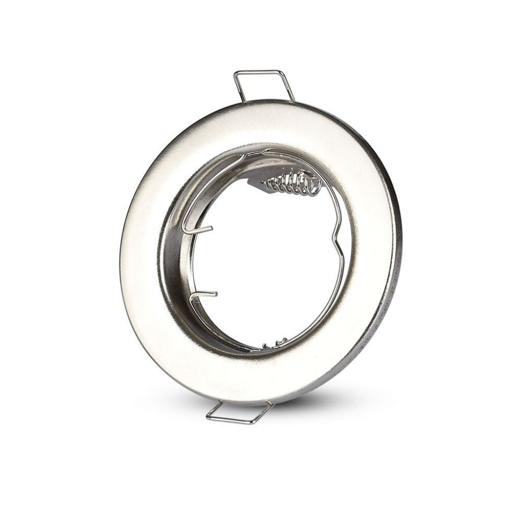 GU10 Round Spotlight Fitting Satin 2 PC/scatola