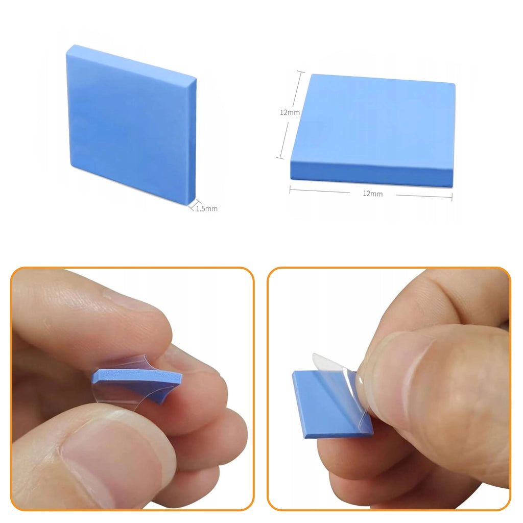 Set di Thermopad TE-P1 – Alta Conducibilità Termica 10W/mK | Dimensioni 12x12x1.5mm