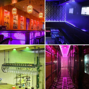 Set 4 Faretti LED Wireless Adesivi Luce Faretto Cambio Colore con Telecomando