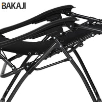 Sedia da Giardino Poltrona Relax Pieghevole Gravita Zero Acciaio Oxford Nero