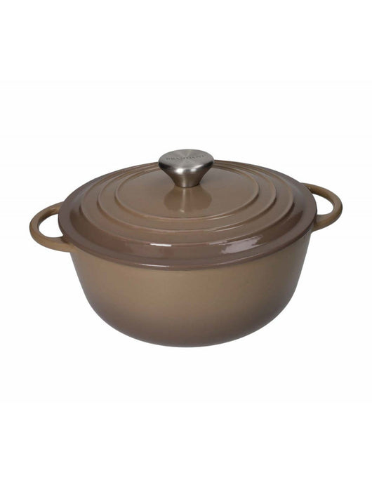 Casseruola cocotte tortora ghisa smaltata capacità 4 lt