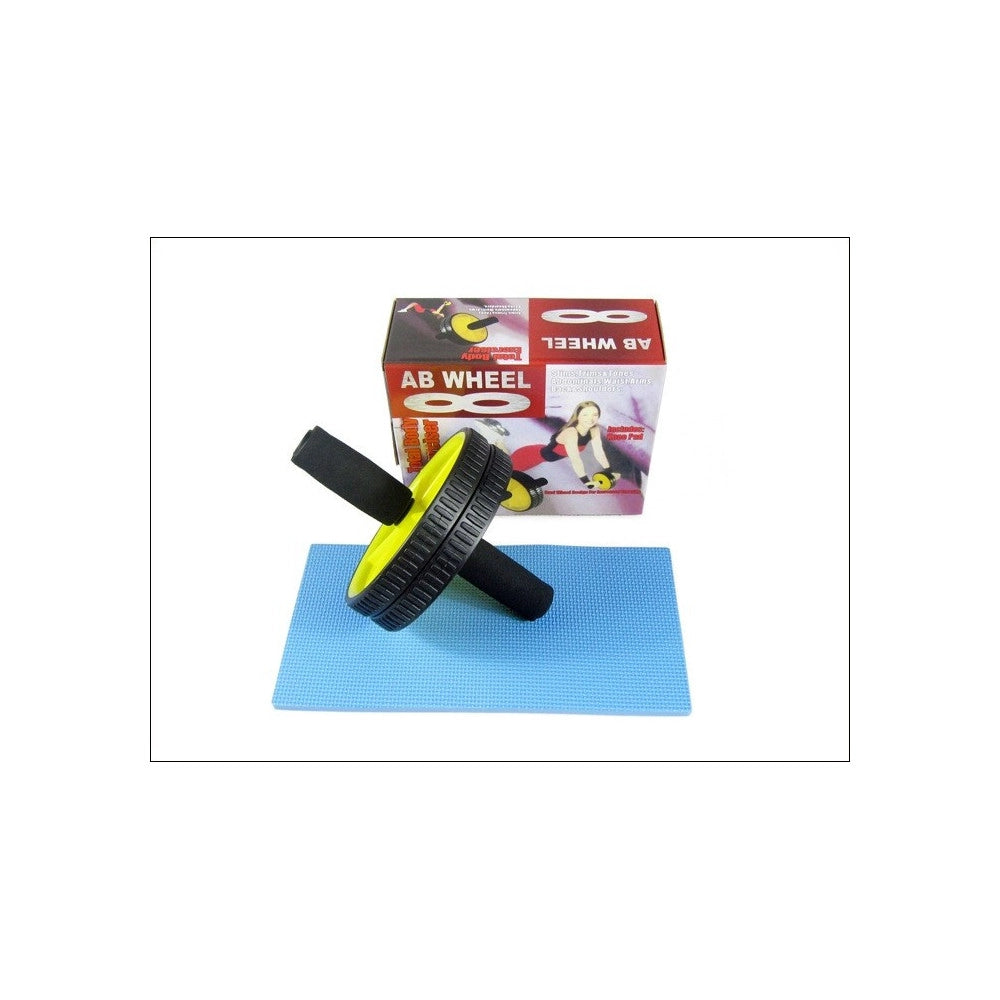 Trade Shop - Attrezzo Ruota Per Allenamento Muscoli Addominali Plank Palestra Fitness -