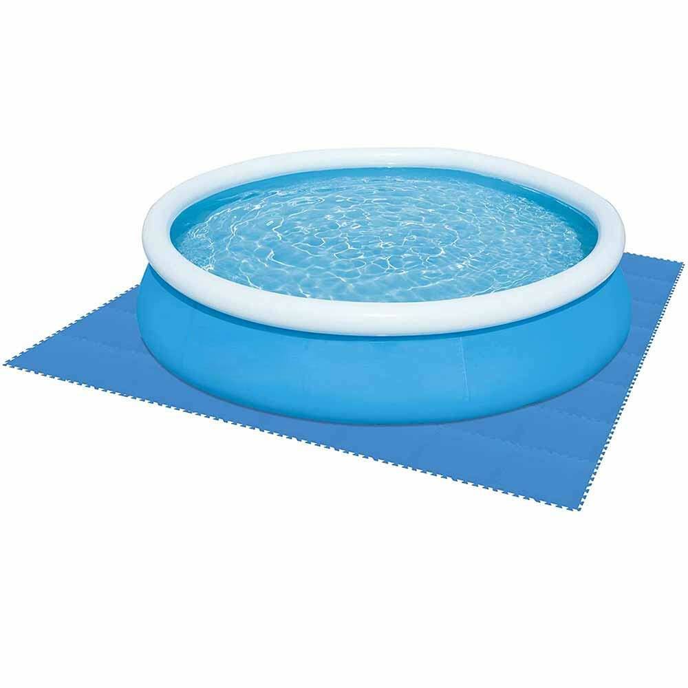 Tappeto Base PIscina Fuoriterra Tappetino Piastrelle Puzzle 8pz 50x50 cm 1,9mq