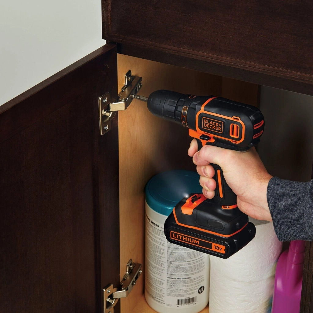 Black & Decker BDCDC18KB-QW trapano Nero, Arancione