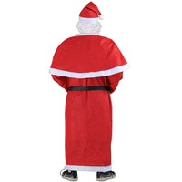 Costume Completo Babbo Natale per Adulti Uomo Travestimento Resistente e Comodo