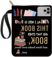 Kit di cucito per libri - Copertine in tessuto nero con modello di gatto, con cerniera e cinturino di chiusura
