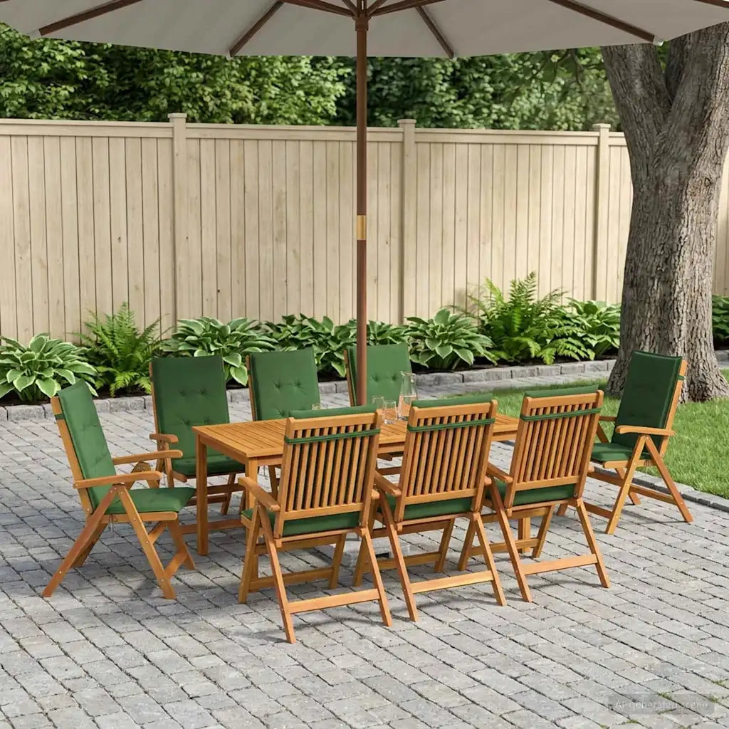 Set da pranzo da giardino da 9 pezzi 9 pz Naturale 3434631