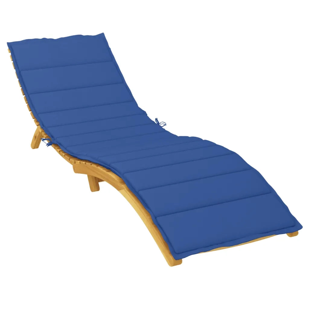 Cuscino per Lettino Blu Reale 200x60x3 cm in Tessuto Oxford 314213