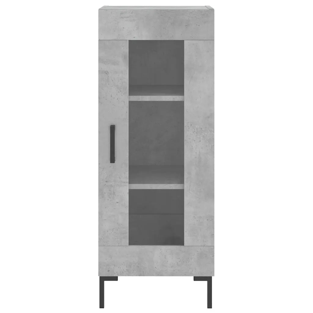 Credenza | Madia | Buffet da pranzo | Armadio da pranzo Grigio Cemento 34,5x34x180 cm in Legno Multistrato