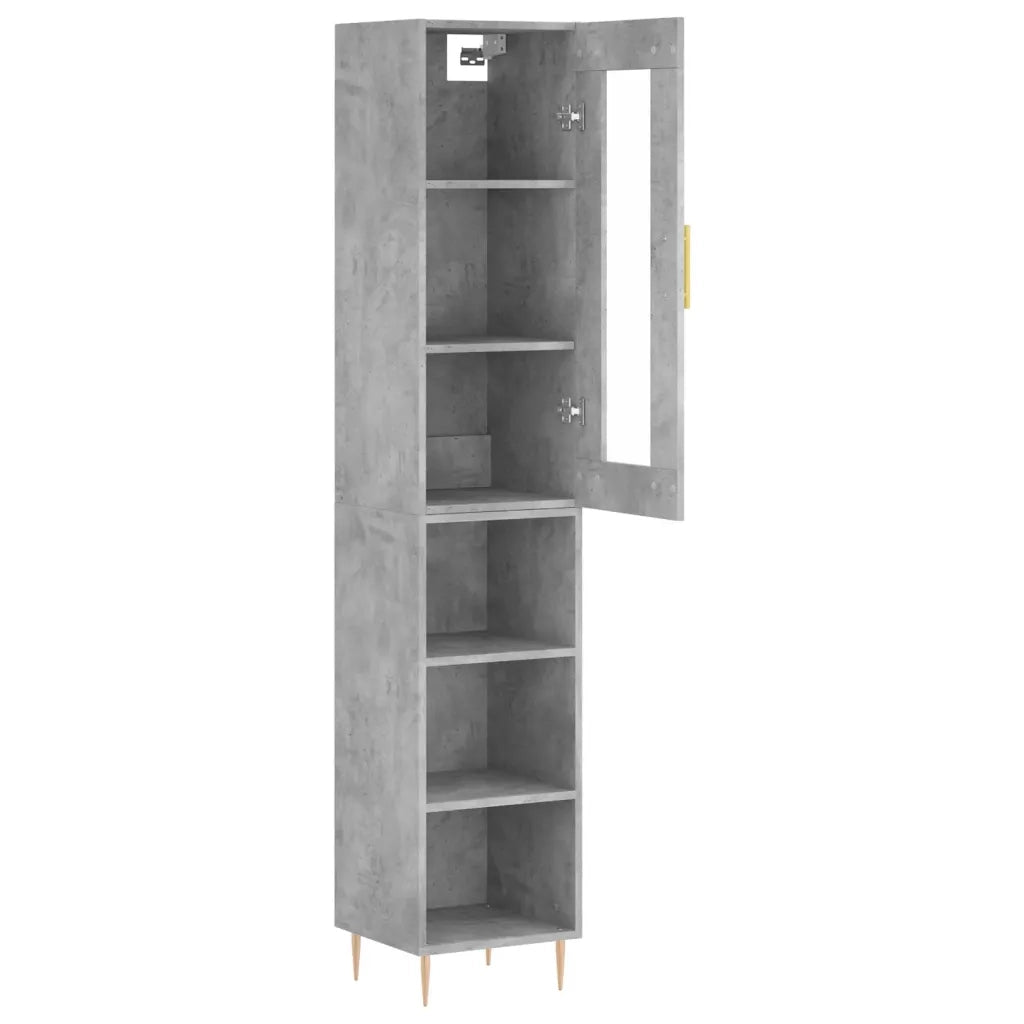 Credenza Grigio Cemento 34,5x34x180 cm in Legno Multistrato 3199357