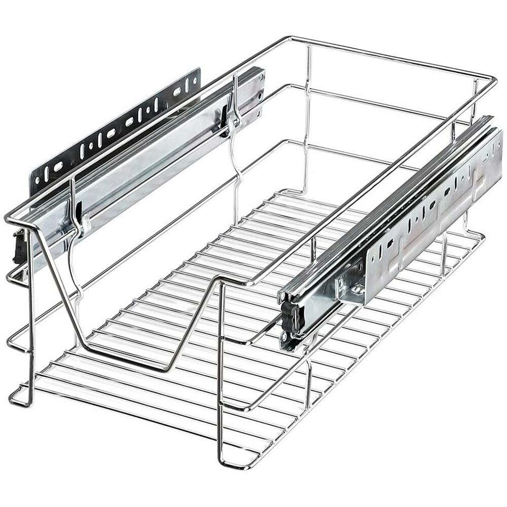 Set 2 Cassetti Cassetto Telescopico Cucina 30cm Cestello Estraibile Salvaspazio