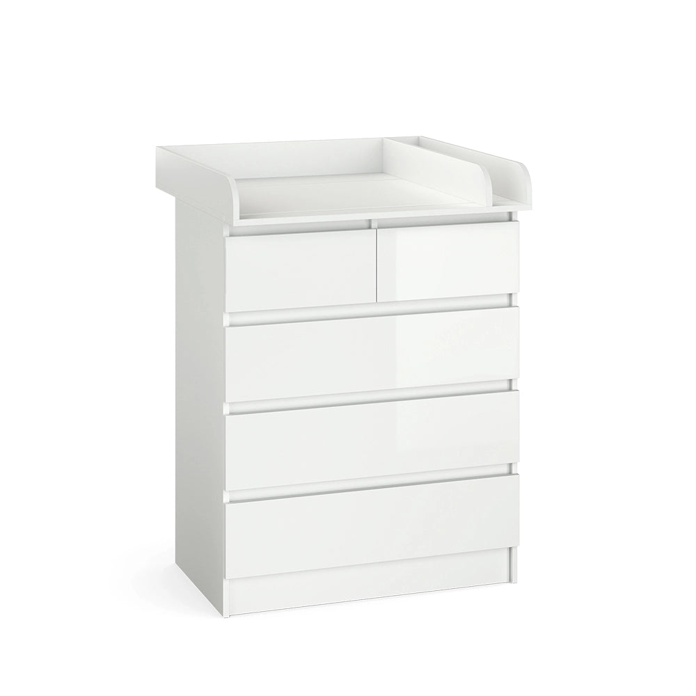 Vicco Fasciatoio Bianco 80 x 110.2 cm con 5 cassetti