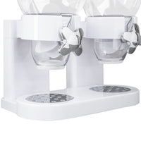 Dispenser Storage Doppio Contenitore Dosatore Distributore Cereali Pasta Bianco