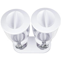 Dispenser Storage Doppio Contenitore Dosatore Distributore Cereali Pasta Bianco