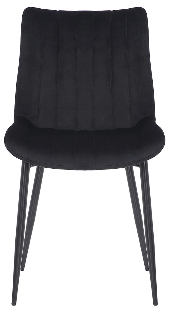 Set di 2 sedie Rahden in velluto nero