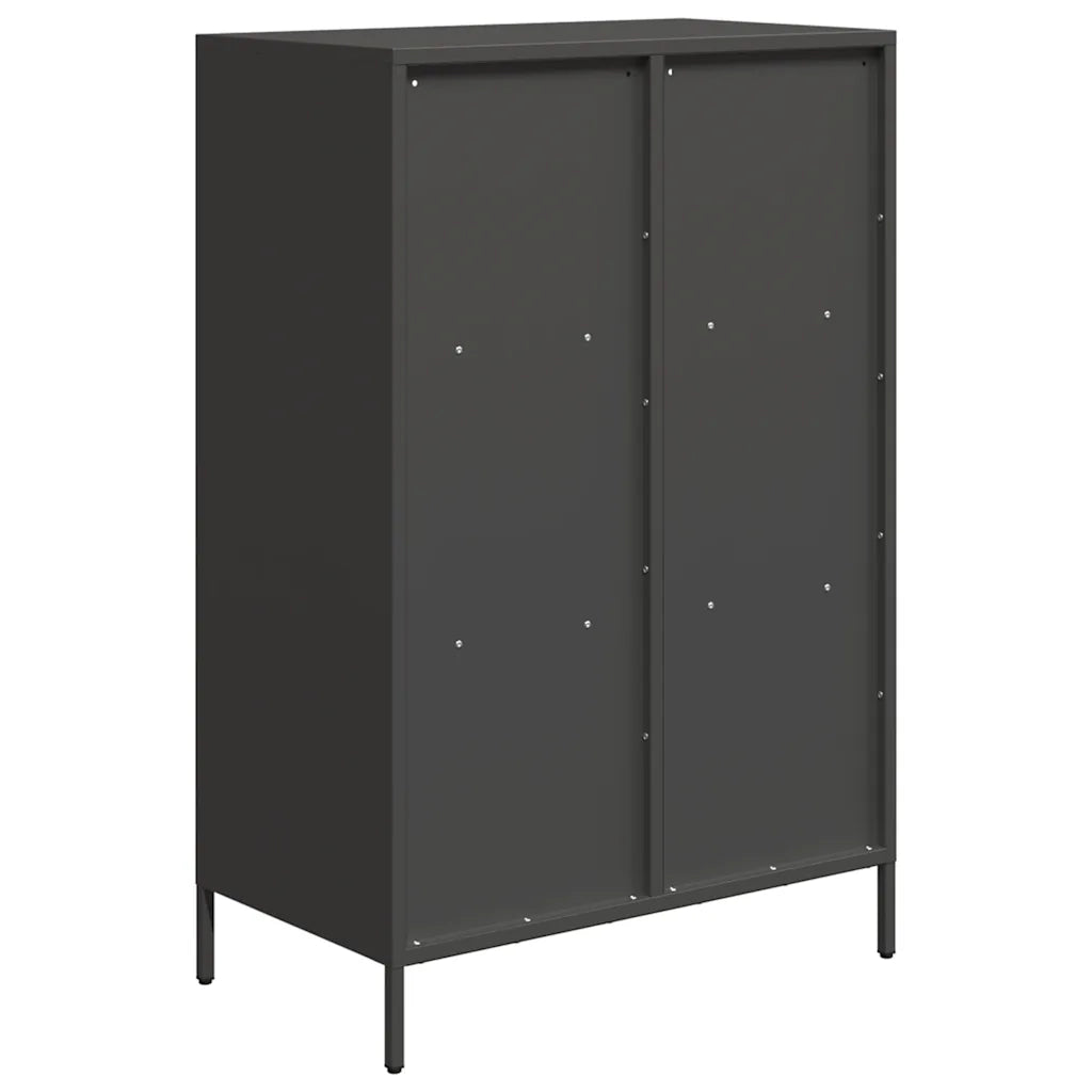 Credenza | Madia | Buffet da pranzo | Armadio da pranzo Nera 68x39x103,5 cm in Acciaio